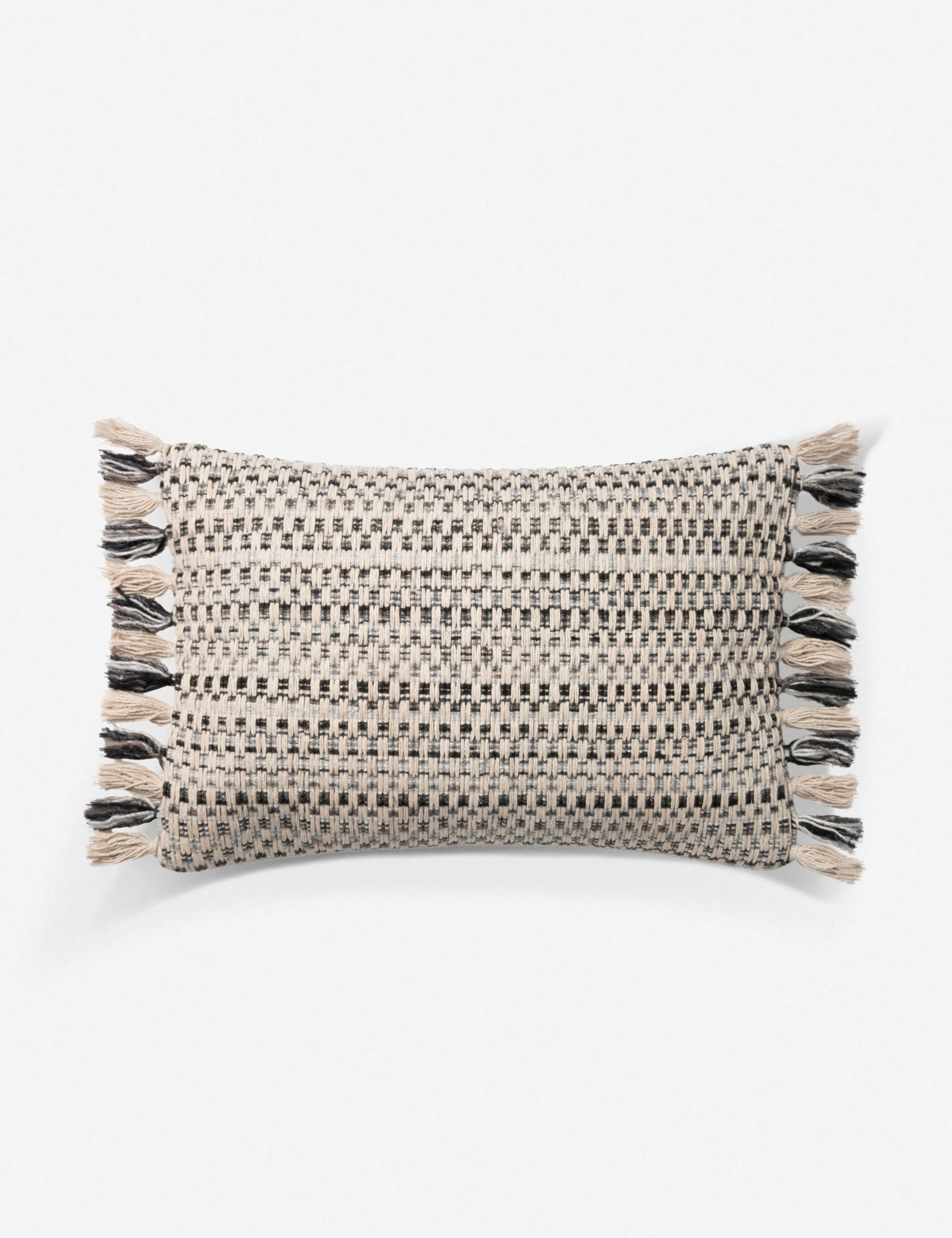 Evry Lumbar Pillow, Natural and Black, ED Ellen DeGeneres Crafted by Loloi | Lulu and Georgia 