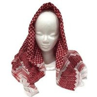 Authentic Keffiyeh Neck Scarf/Red & White Shemagh Agal | Etsy (US)