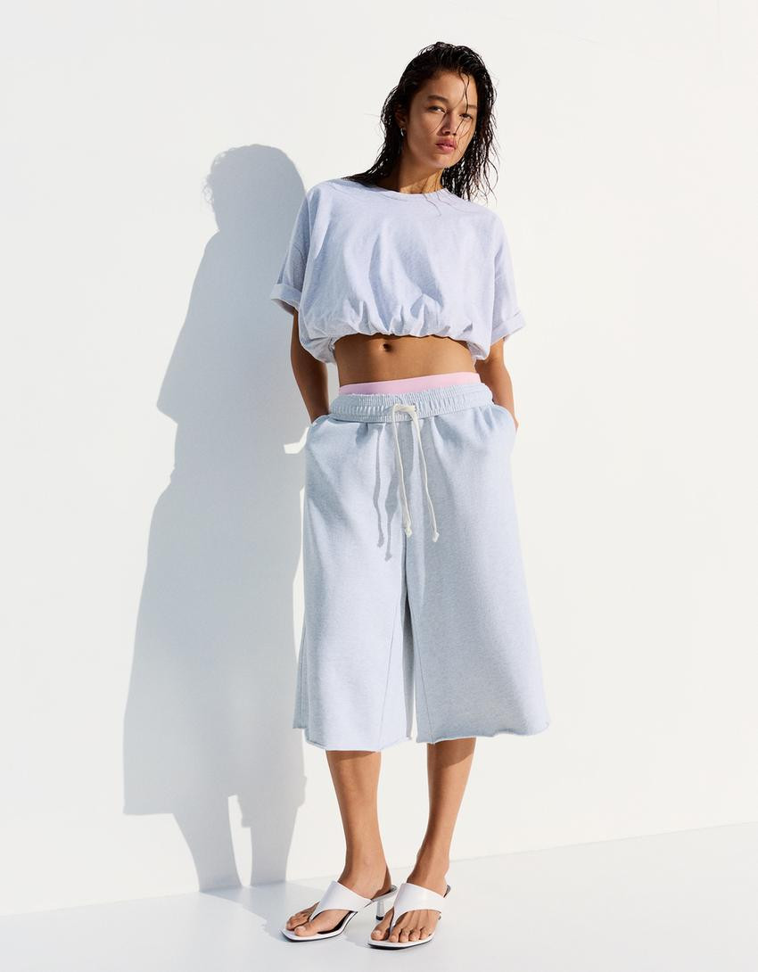 Plush Bermuda shorts - #bershkastyle - Women | Bershka UK