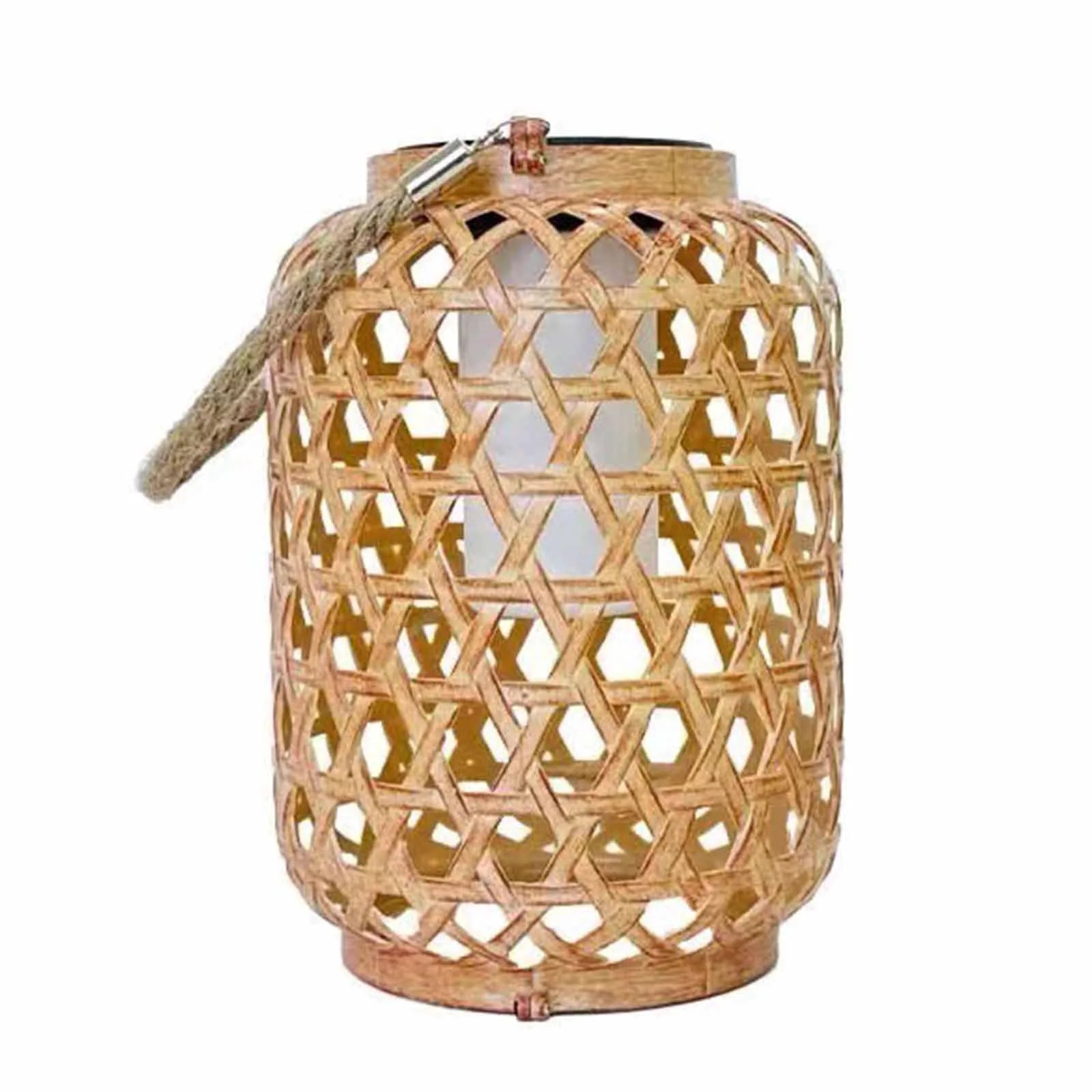 Gallickan Solar Lantern Outdoor Waterproof, Large Rattan Solar Lantern Outdoor Hanging with Handl... | Walmart (US)