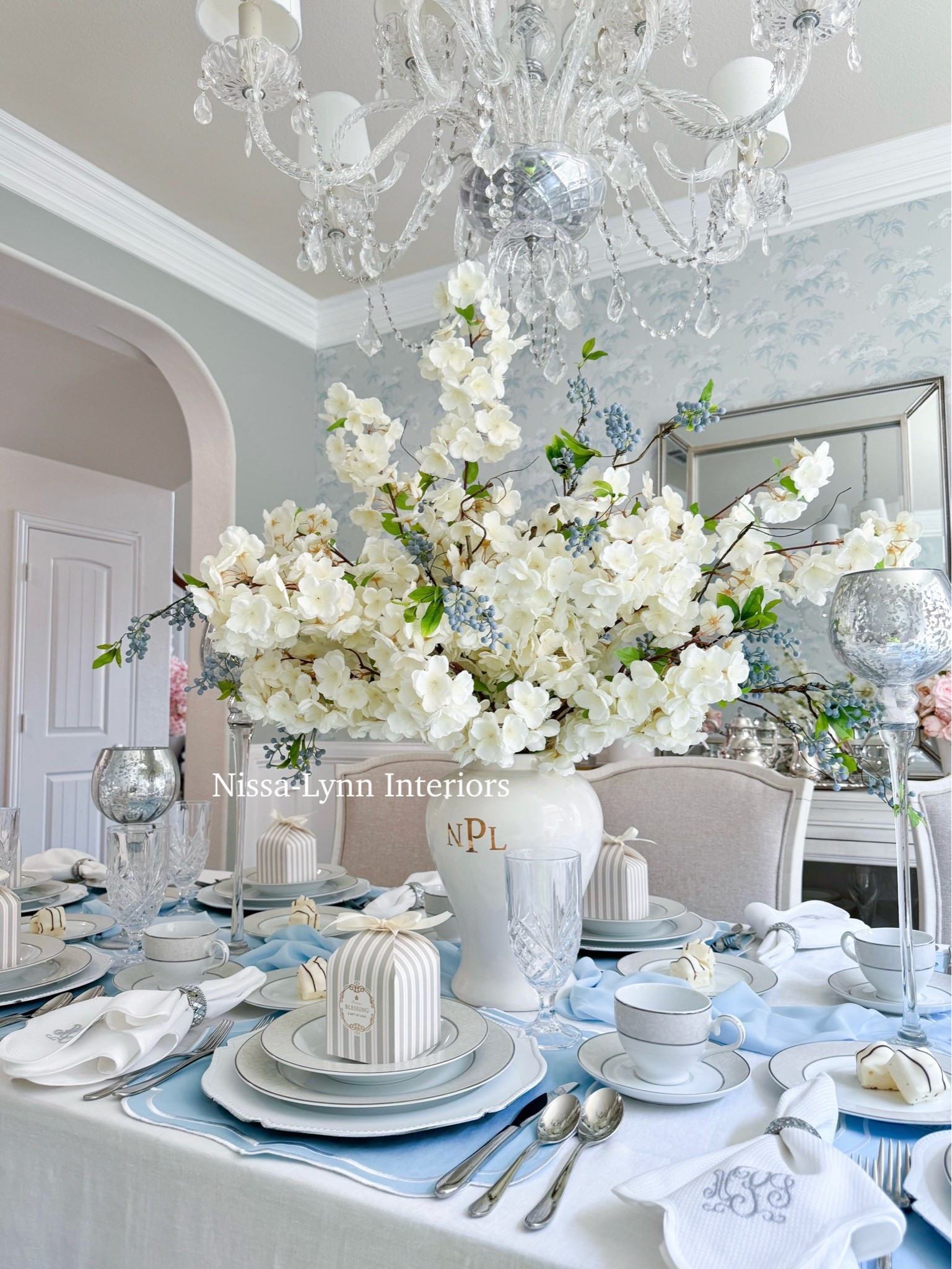 Wedding season is here 💙✨ Sharing my dreamy summer tablescape with soft blue linens, cherry blossoms, and timeless blue & white details—perfect for bridal showers, rehearsal dinners, or registry inspo.

#WeddingSeason #TablescapeInspo #BlueAndWhiteDecor #BridalShowerIdeas

#LTKWedding #LTKBaby #LTKSeasonal