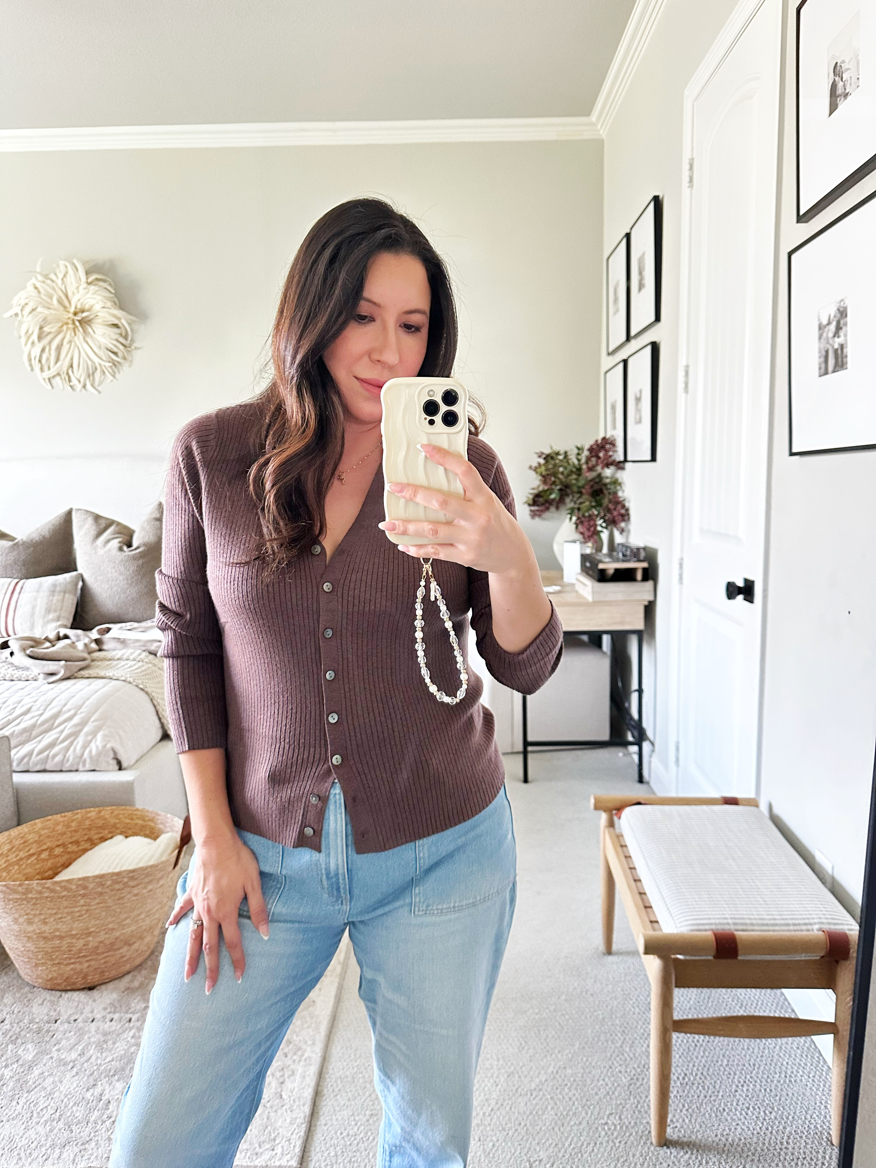 This cute chocolate brown top is such a pretty color and the material is perfect for in-between seasons 

 #LTKFallSale #LTKSeasonal #LTKSaleAlert