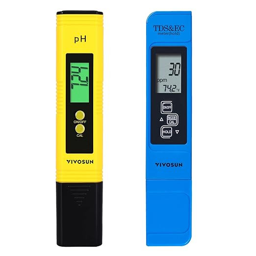 VIVOSUN Digital pH and TDS Meter Kits, 0.01pH High Accuracy Pen Type pH Meter ± 2% Readout Accur... | Amazon (US)