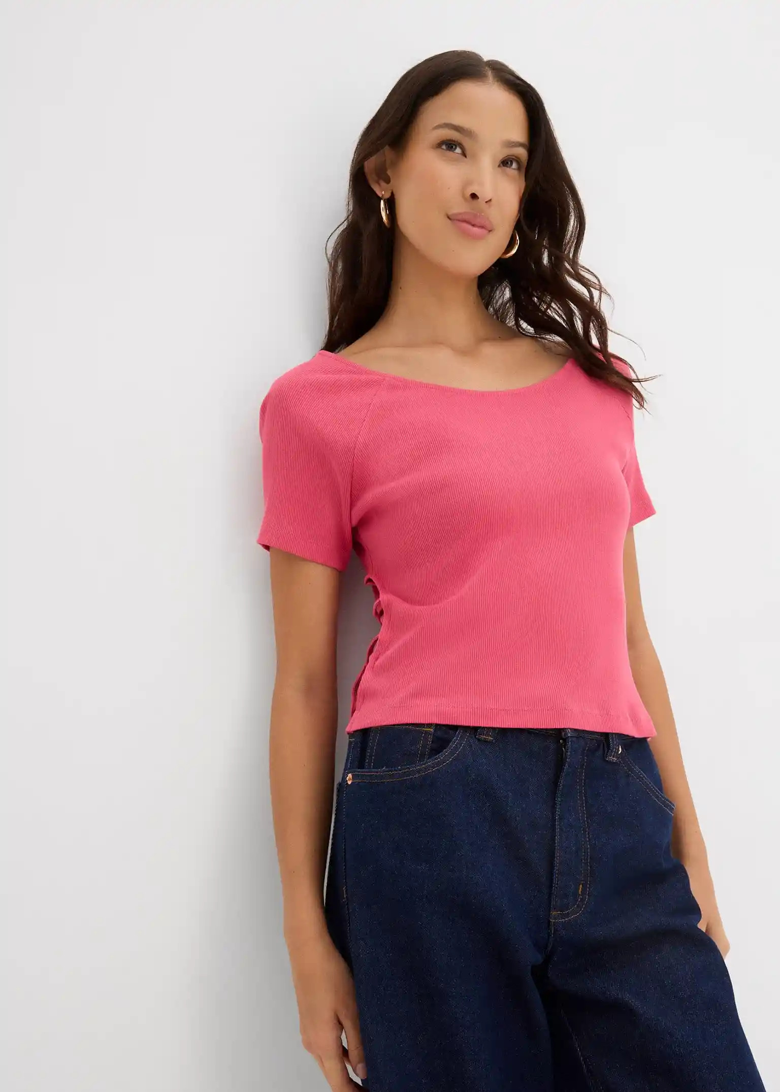 Figurbetontes T-Shirt aus reiner Bio-Baumwolle | Bonprix DE