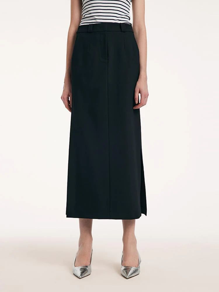 Straight Slit Half Skirt | GOELIA
