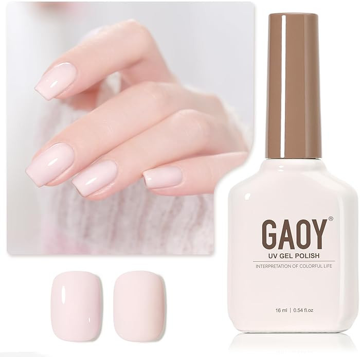 GAOY Pink Gel Nail Polish, 16ml Soak Off Gel Polish, UV Light Cure for Nail Art DIY Manicure at H... | Amazon (US)