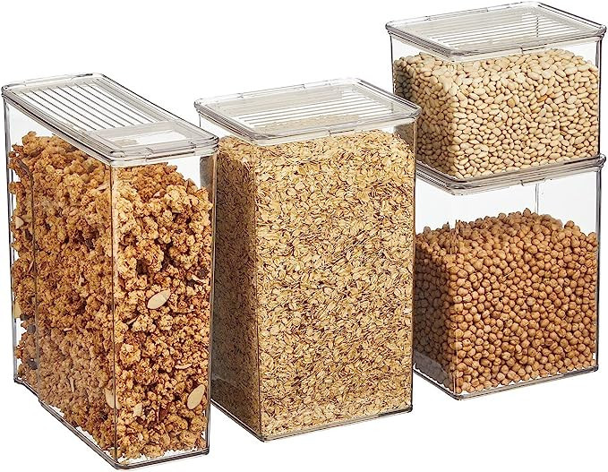 Nate Home by Nate Berkus Airtight Food Canister Containers with Locking Lids for Storing Dry Good... | Amazon (US)