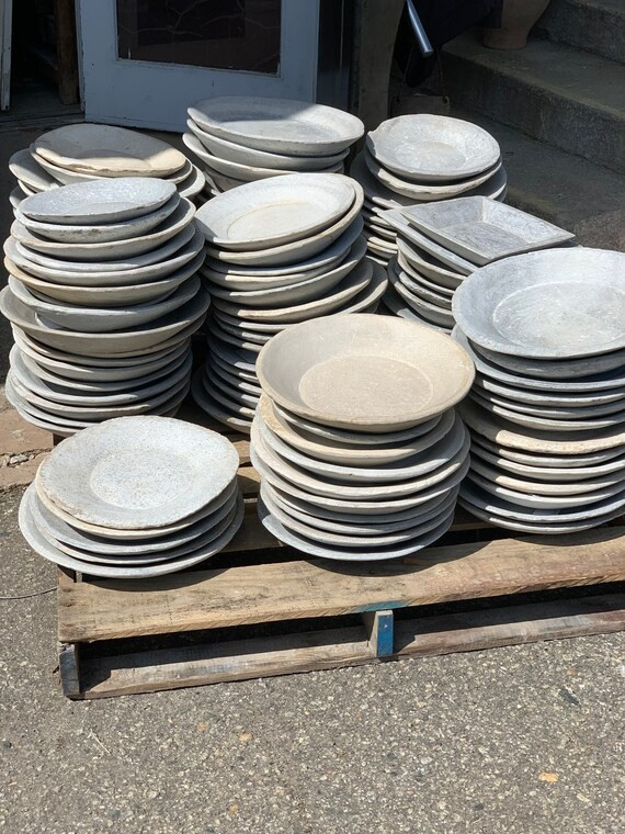 Marble Round Plates, Rustic Jewelry Storage, Marble Plant Plates | Etsy (US)