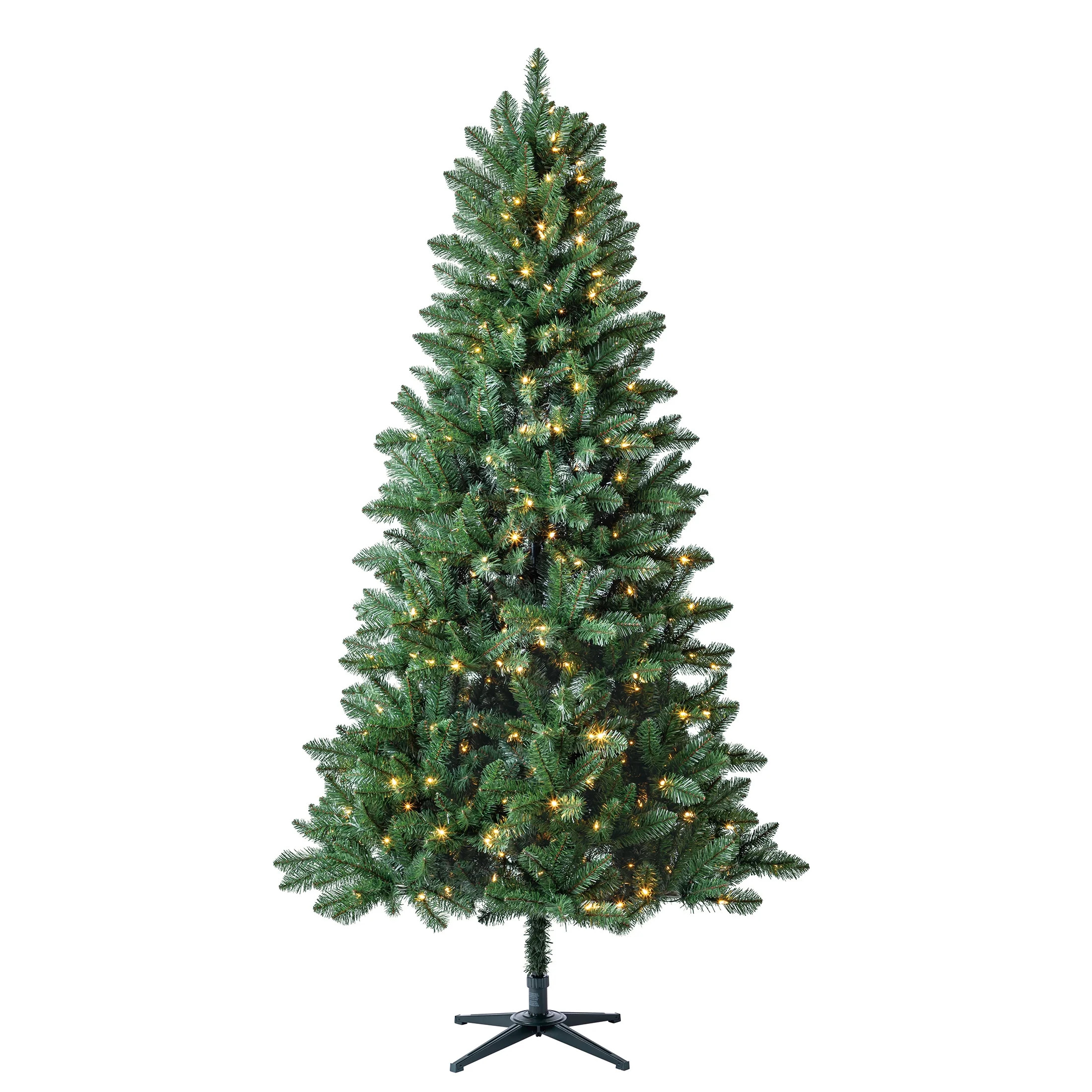 7.5' Pre-Lit Kennedy Fir Green Artificial Christmas Tree with Color-Changing LED Lights and Quick... | Walmart (US)