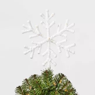 11.5in LED 20 Light Chenille Wrapped Snowflake White - Wondershop™ | Target