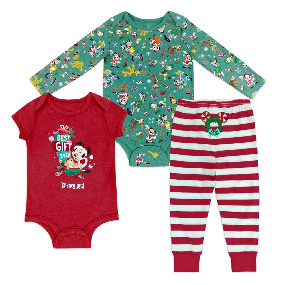 Mickey Mouse and Friends Holiday Bodysuit Set for Baby – Disneyland | Disney Store