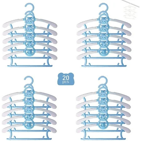 Baby Nursery Closet Hangers Ultra-Thin Non-Slip and Extendable Laundry Infant Pant Hanger for Newbor | Walmart (US)