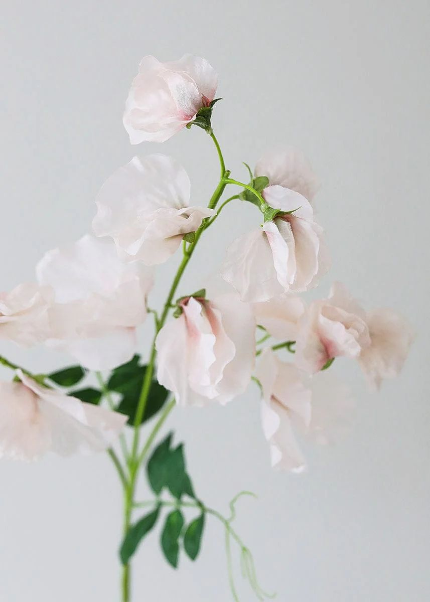 Soft Pink Sweet Pea Spray | Artificial Wildflowers at Afloral.com | Afloral