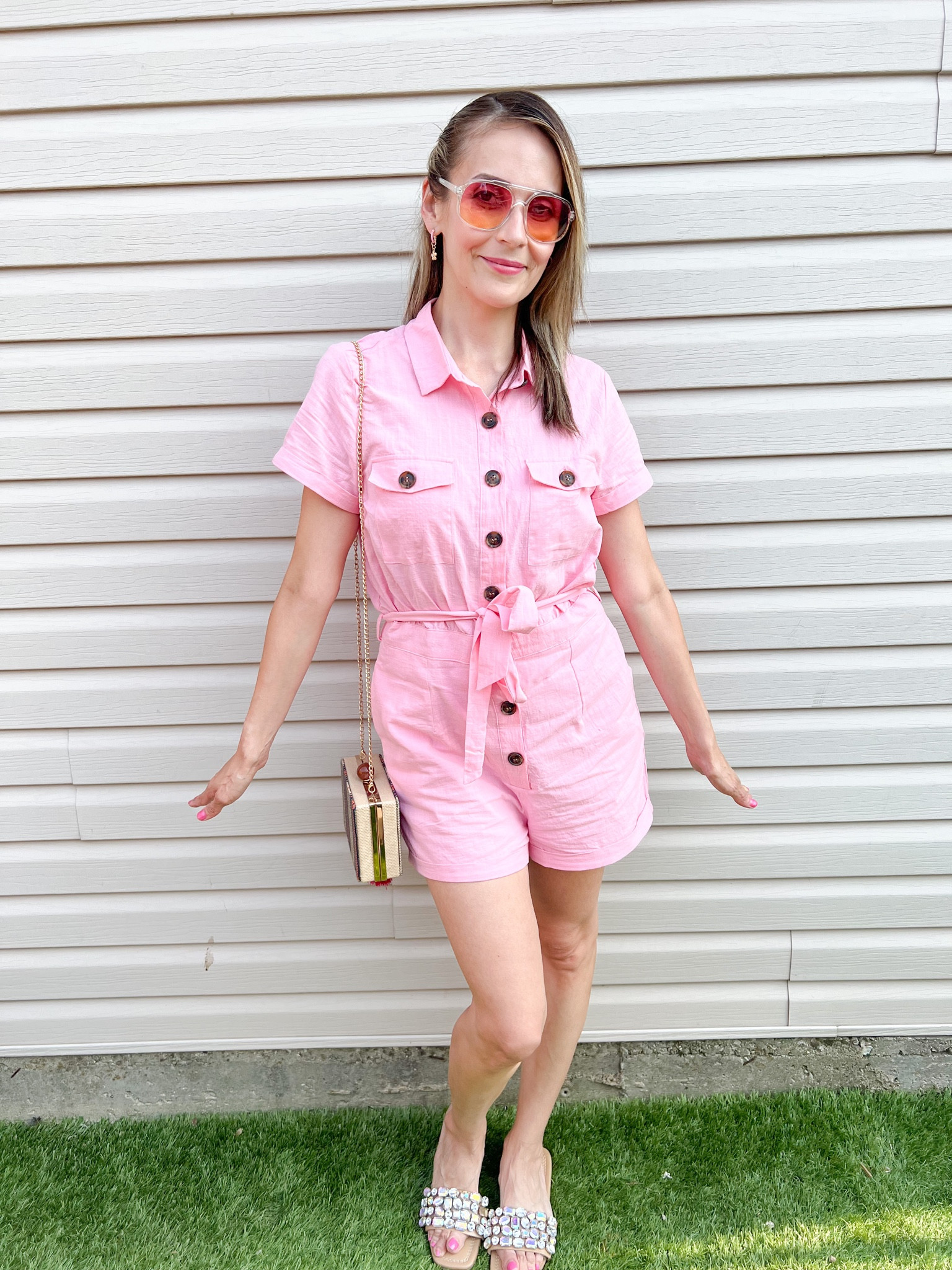 Candy pink romper perfect to go see Barbie movie! Wearing small.💓

#LTKsalealert #LTKFind #LTKSeasonal