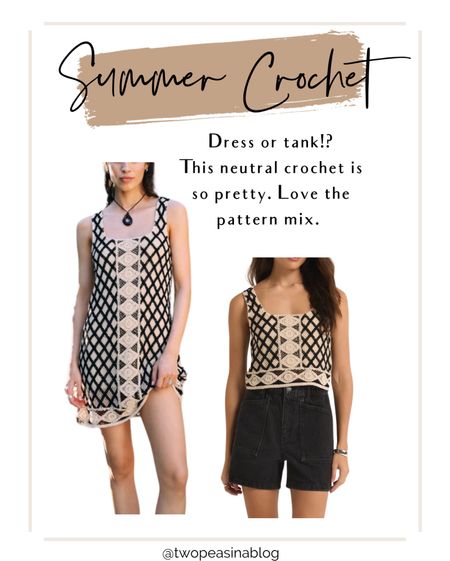 Summer crochet with the prettiest pattern mix. 
Crochet dress or tank. Vacation style. Summer style  

#LTKSeasonal #LTKOver40 #LTKStyleTip
