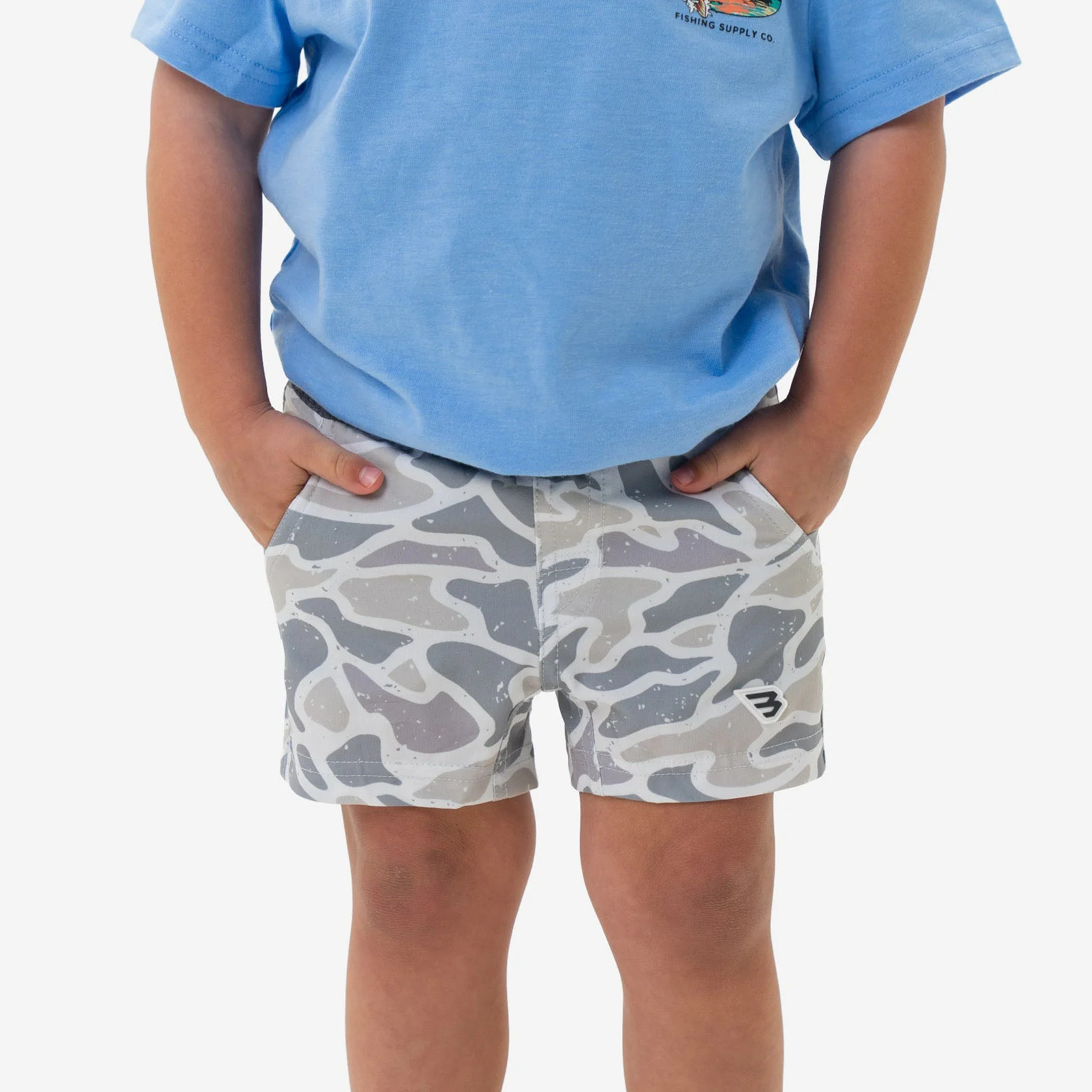 Youth Athletic Short | White Camo | BURLEBO | BURLEBO