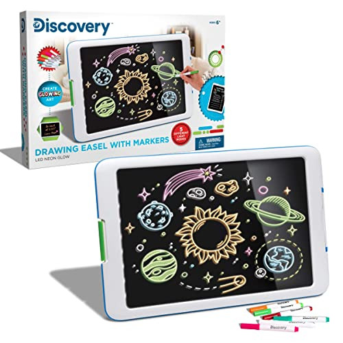 Discovery Kids Neon LED Glow Drawing Board with 4 Fluorescent Markers | Amazon (US)