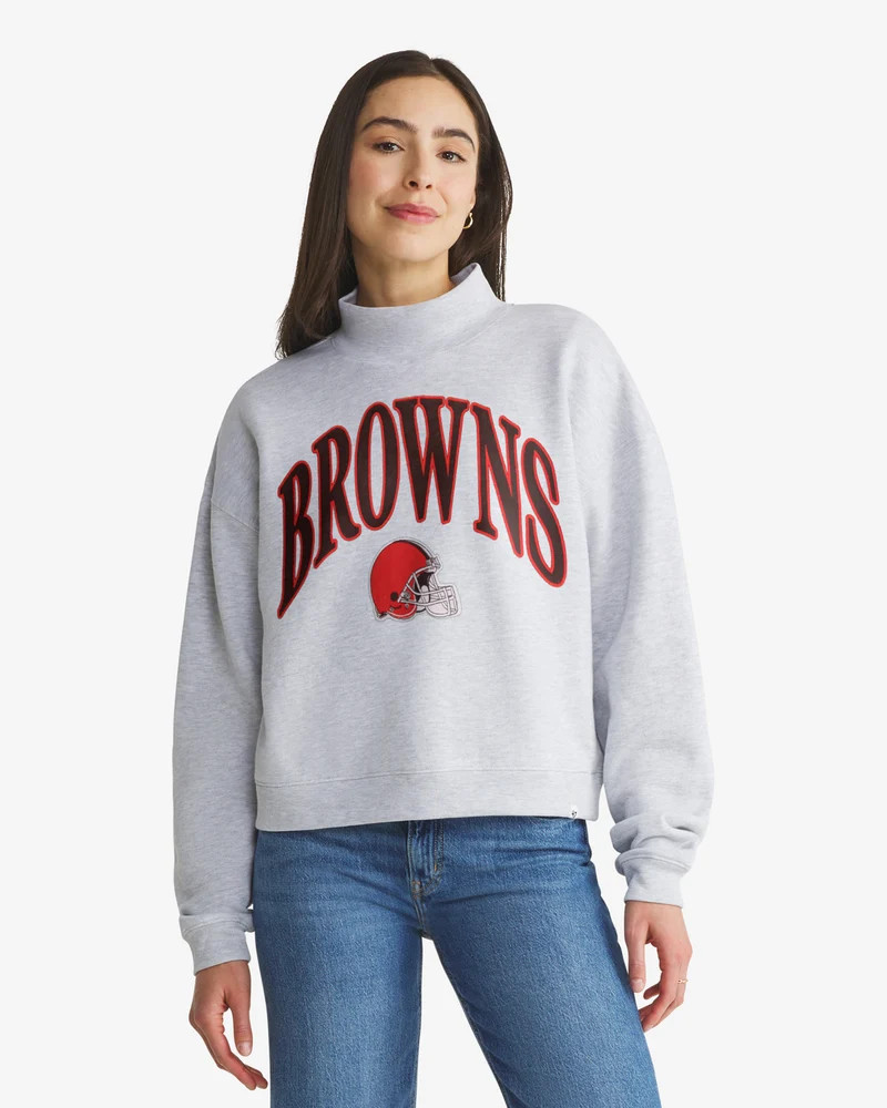 Cincinnati Browns Vantage '47 Women's Mock Neck Pullover - Relay grey | '47Brand
