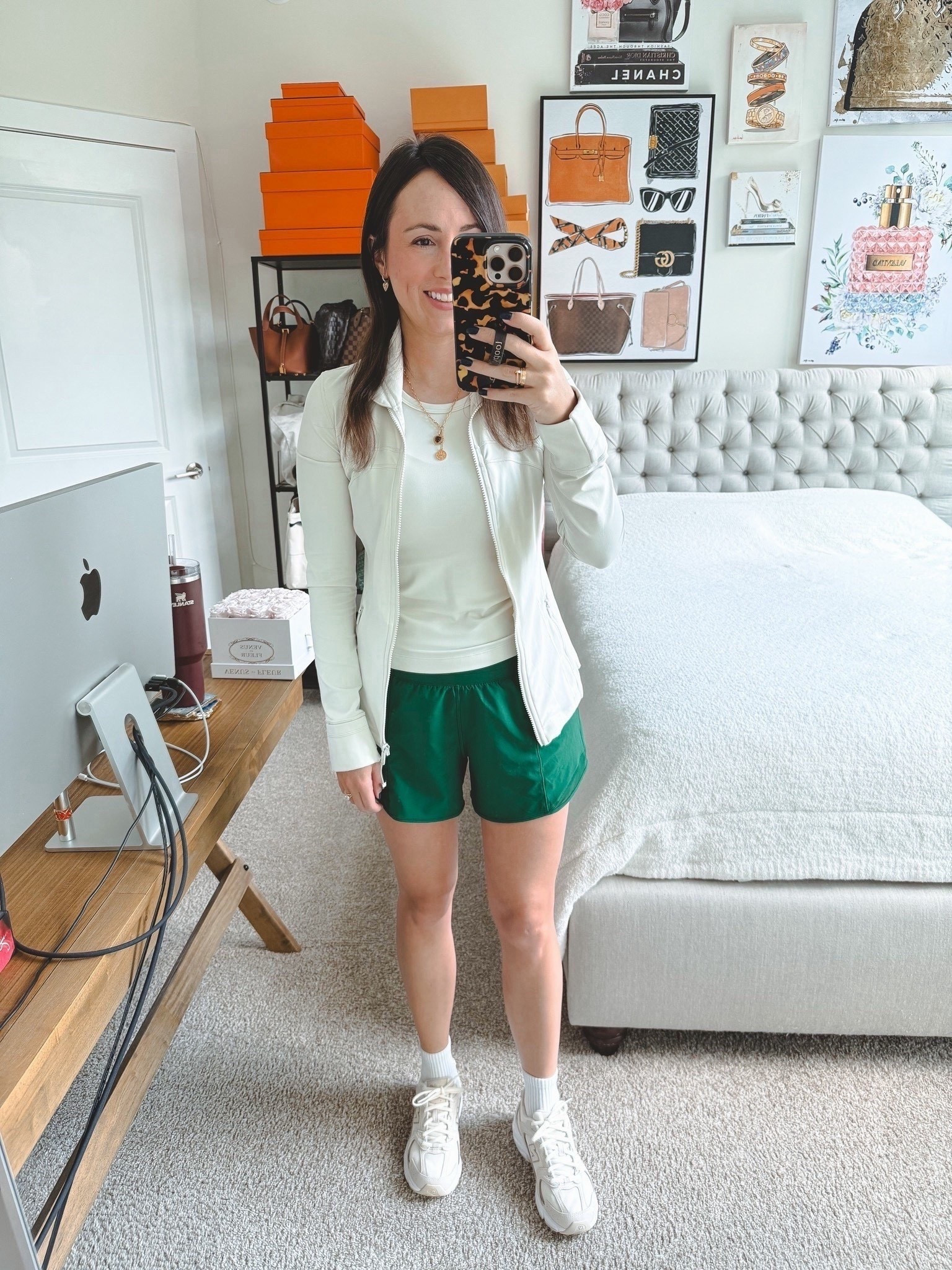 Lululemon Bone tank and define jacket with Everglade green shorts



#LTKSeasonal #LTKActive #LTKFindsUnder100