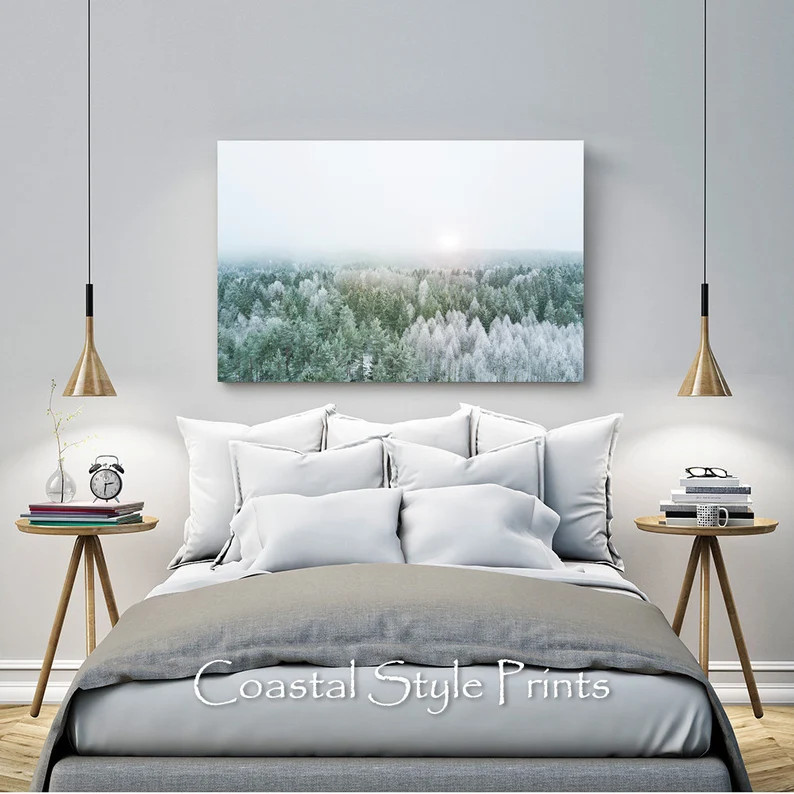 Forest Wall Art,Modern Wall Art,Forest Print,Country Decor,Landscape Wall Art,Extra Large Print,L... | Etsy (US)