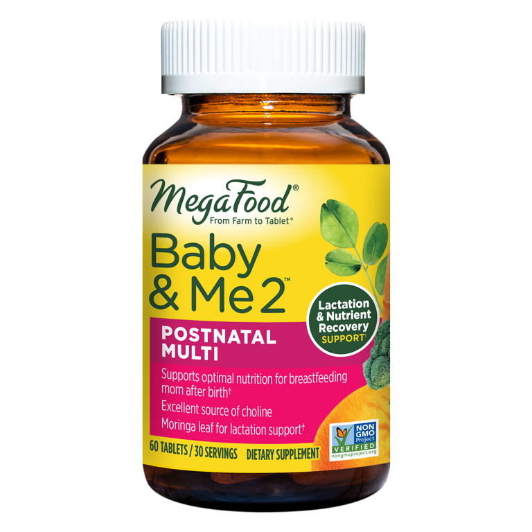 MegaFood Baby & Me 2 Postnatal Vitamins for Breastfeeding Moms with Folate (Folic Acid Natural Fo... | Walmart (US)