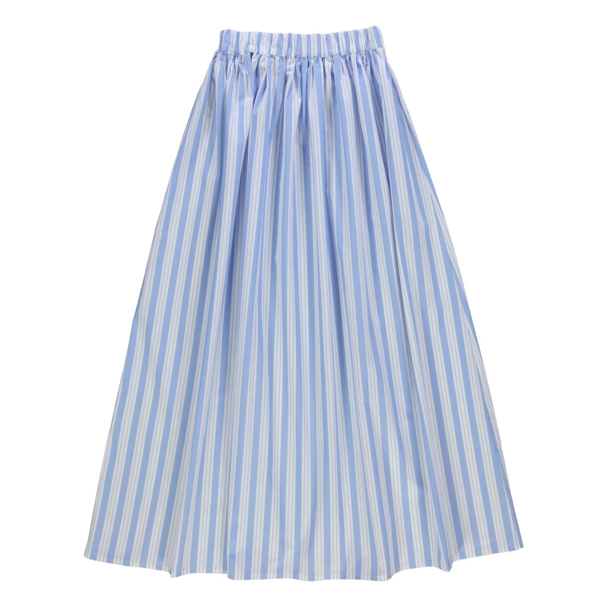 Chia Stripes Cotton Poplin Skirt | Blue | Smallable