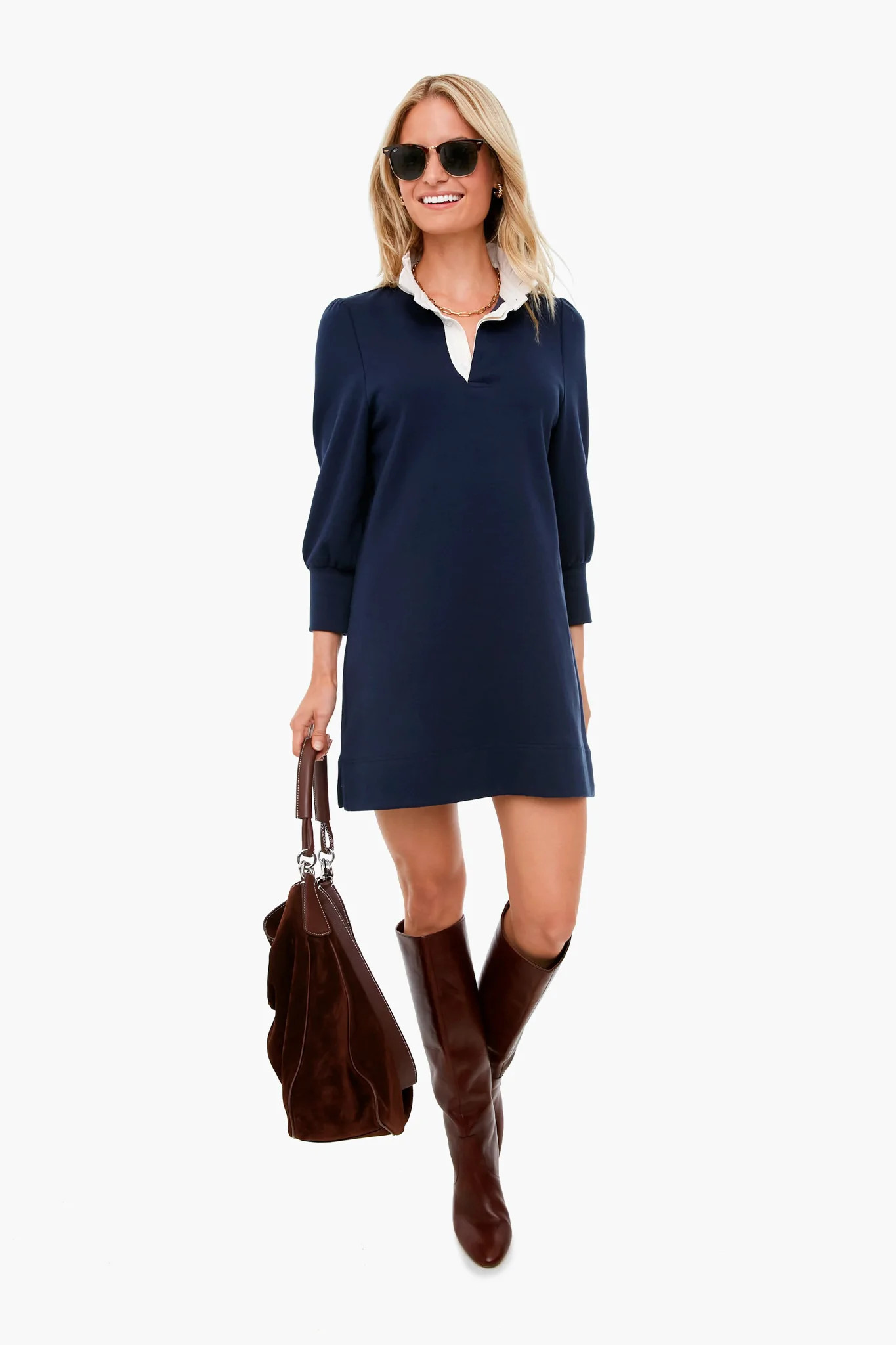 Navy Charlotte Terry Dress | Tuckernuck (US)