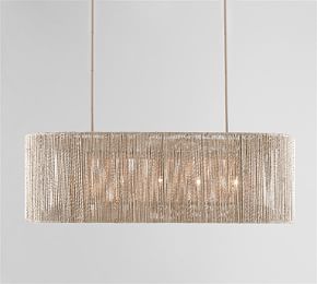 Farrington Abaca Linear Chandelier | Pottery Barn (US)