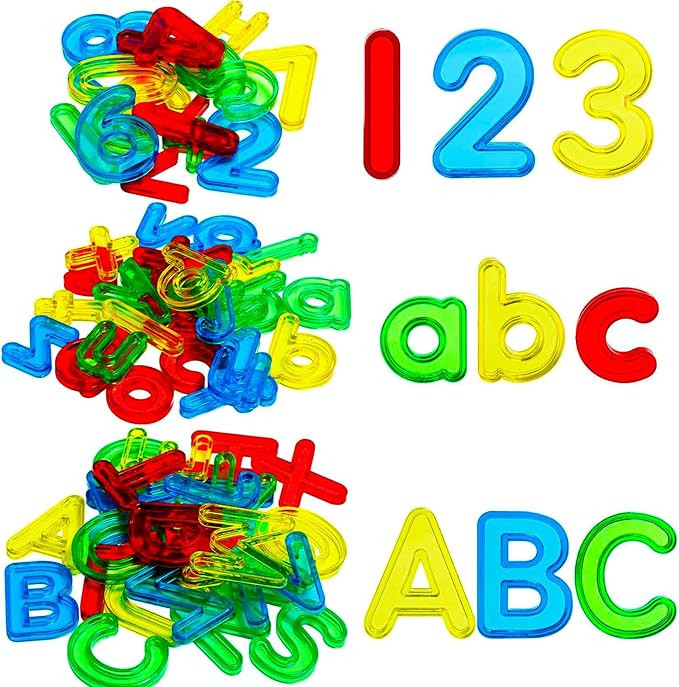 67 Pcs Plastic Practice Set Transparent Letters and Numbers Include Uppercase Letters Lowercase L... | Amazon (US)