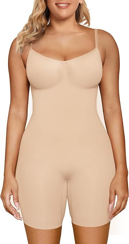 SHAPERX Bodysuit for Women Tummy Control Shapewear Seamless Sculpting Thong Body Shaper | Amazon (US)