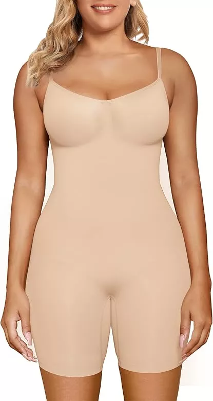  SHAPERX Bodysuit For Women Tummy Control Shapewear Seamless  Sculpting Briefs Body Shaper Tank Top