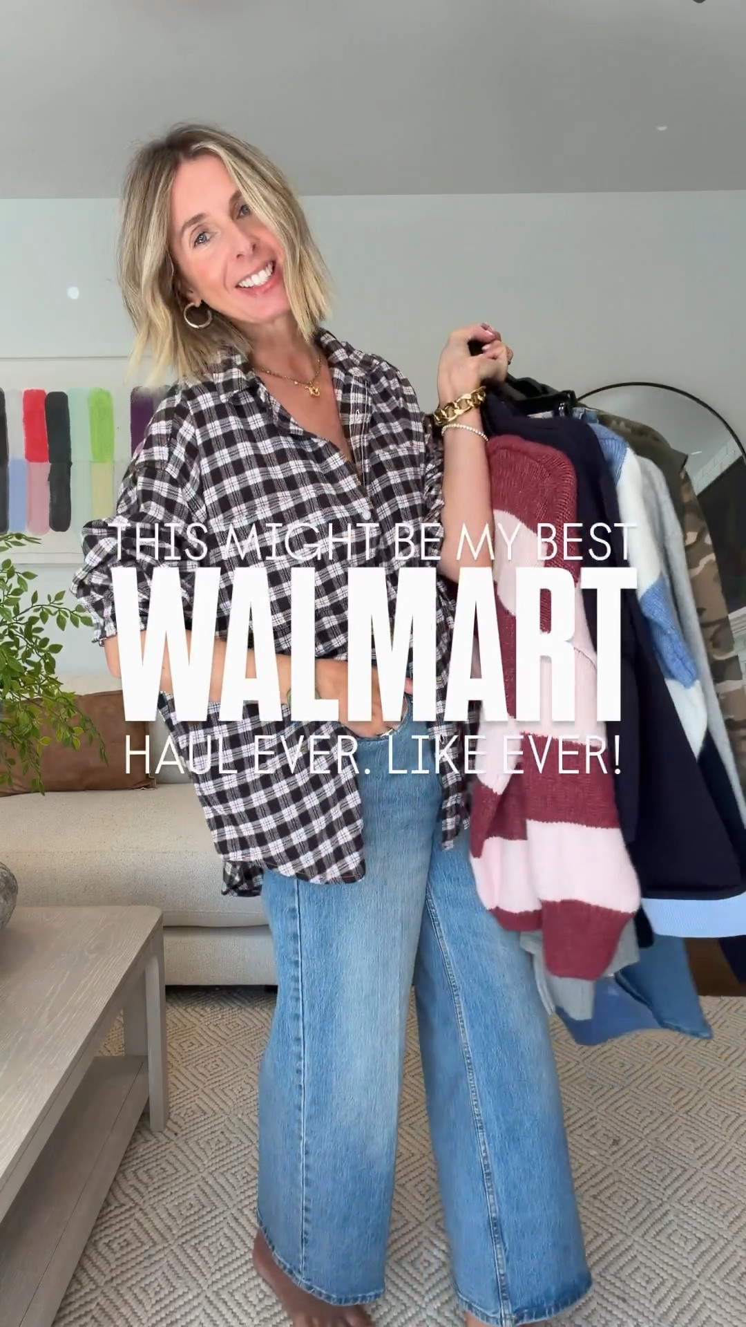 walmart giving jcrew with many of these preppy pieces, but you know i’m always going to throw in a little edge too! 

OLIVE UTILITY JACKET - wearing a medium because that’s all they had in store. i need the small tho, so order tts. i think this jacket is so killer. if this had a designer logo on it, it would be $$$$$!

BLUE JEANS - feel and look luxe, but they’re like $20! wearing size 6. 

PUPPY SWEATER - small. if you want a closer look, go peek at my last walmart haul on ltk or insta.

BLUE BLAZER - medium. love the faux sleeve sweater. so bloody cool!

GREY MINI - is an oldie from target. i linked similar. i threw this in to show you another way to style the blazer + sweater combo. 👌 

BLUE CARDIGAN WITH STRIPE - medium. quality is amazing, this is so peppy. would work perfectly for the office too! 👌 

CAMO BARN JACKET - medium. you can also drawstring the bottom and tuck.

BURGUNDY STRIPE CARDI - medium. the have some other killer colors combos too!

GREEN TRACK JACKET - medium. lightweight, giving vintage vibes.

✨✨✨✨✨✨✨✨✨✨

fall fashioned 2026, easy outfit, effortless style, midlife style, over 40 style, fall jackets, walmart style, bath jacket,  walmart haul @Walmart

#LTKgrwm #LTKootd #LTKOver40