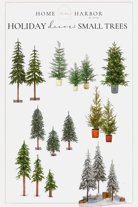 Small trees for holiday decor! 

#LTKSeasonal #LTKhome #LTKHoliday