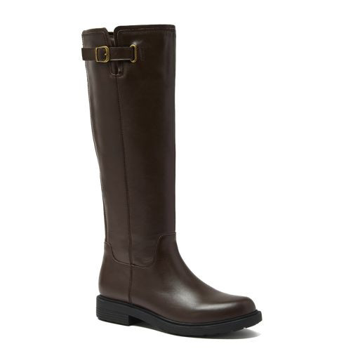 Women's Leather Knee High Riding Boots - Lands' End - Brown - 7 | Lands' End (US)