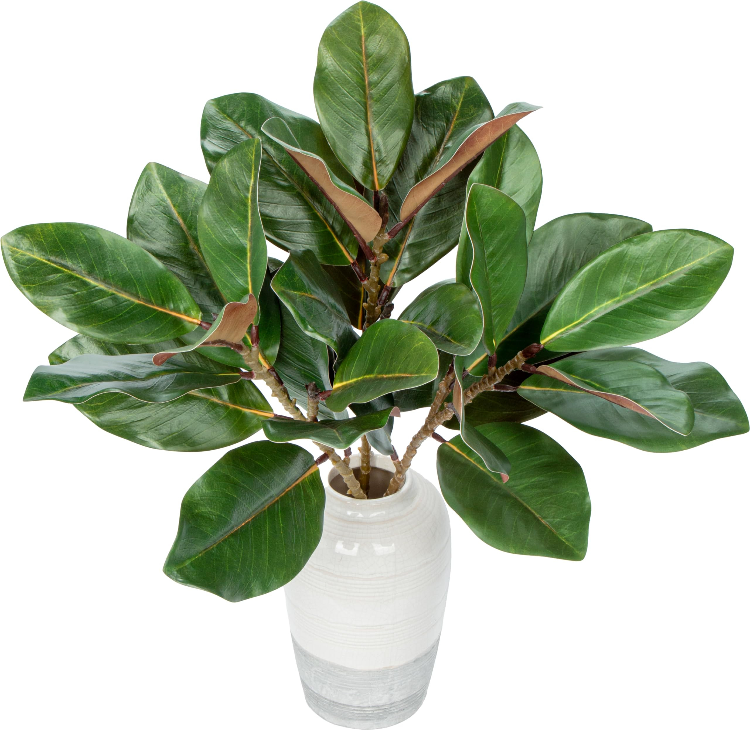 Briful Faux Magnolia Branches 22 Inches Artificial Leaves Stems Faux Greenery for Home Bathroom T... | Amazon (US)
