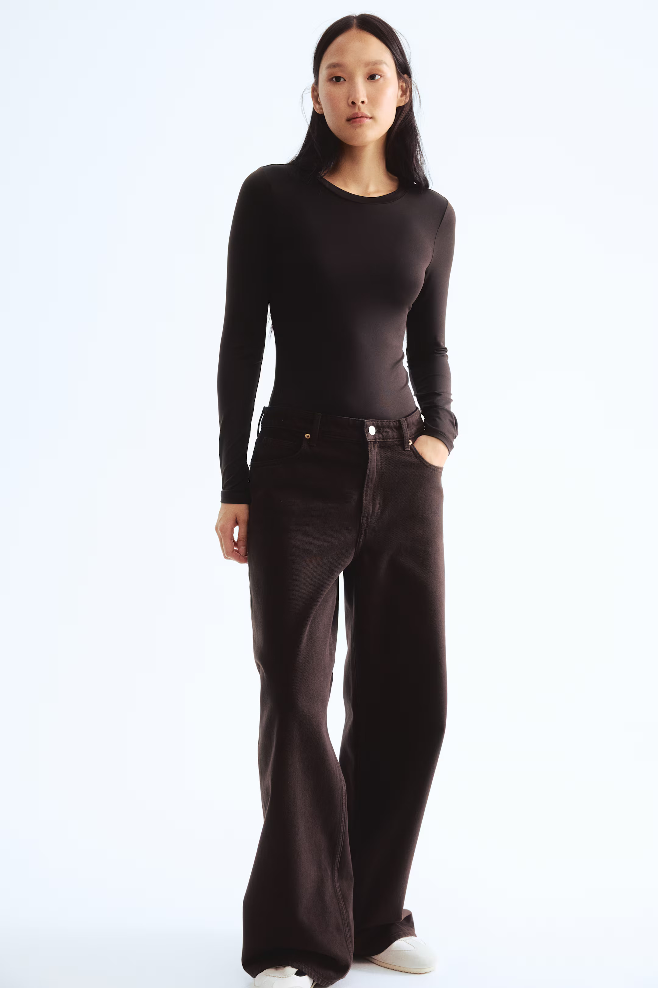 Long-sleeved microfibre body | H&M (UK, MY, IN, SG, PH, TW, HK)