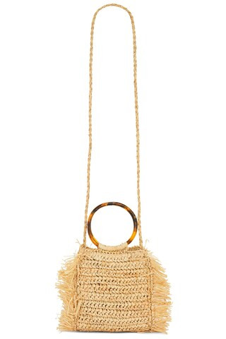 Hat Attack Tort Fringed Bag in Natural from Revolve.com | Revolve Clothing (Global)