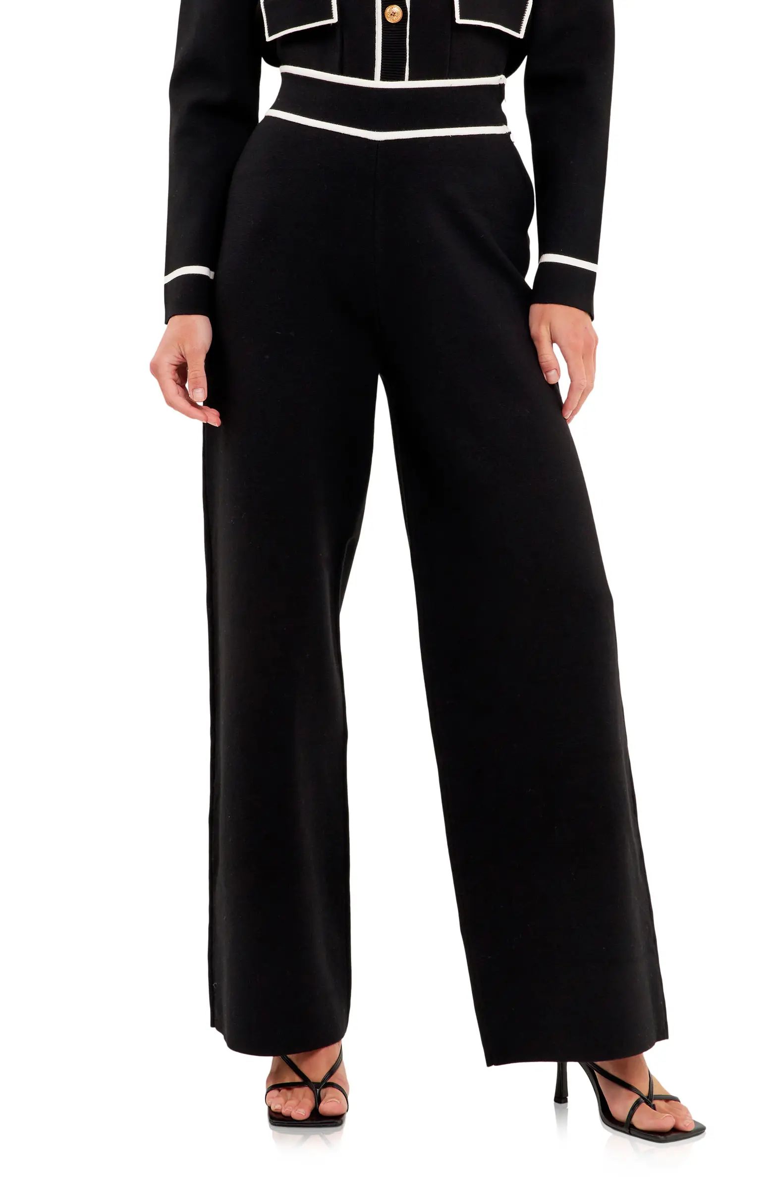 English Factory Wide Leg Knit Pants | Nordstrom | Nordstrom