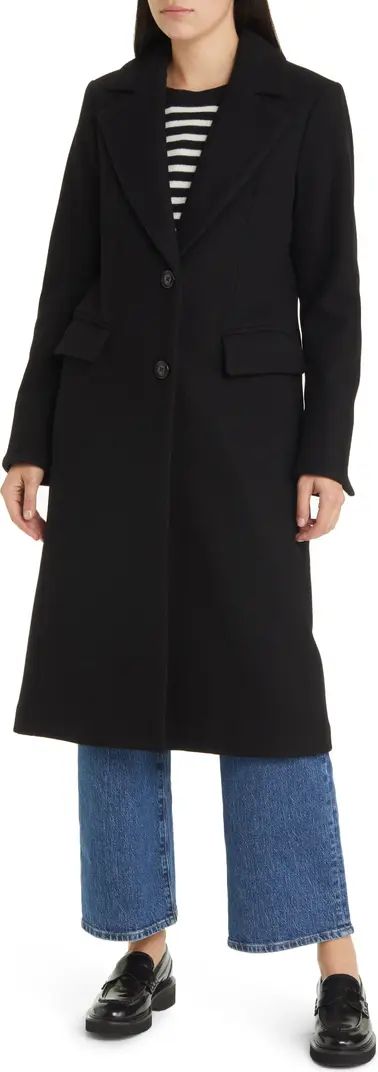 Notch Collar Wool Blend Coat | Nordstrom