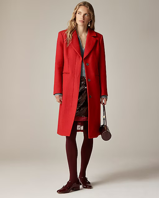 Savoy topcoat in Italian melton wool blend | J. Crew US