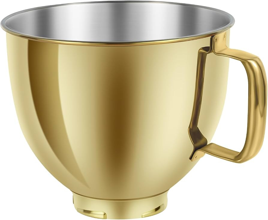 5 QT Stainless Steel Mixer Bowl Compatible with KitchenAid Artisan&Classic Series 4.5-5QT Tilt-He... | Amazon (US)
