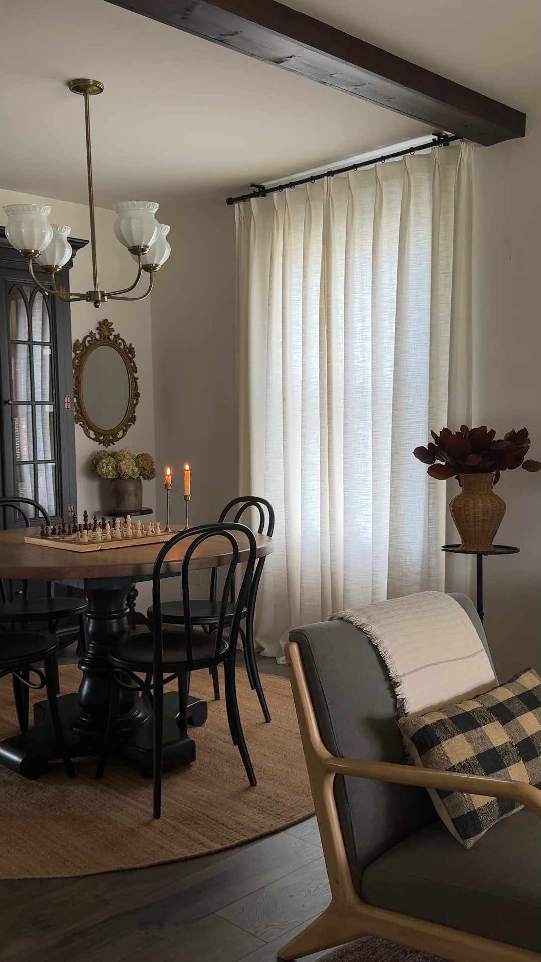 Use code HAPPY8 for 20% off your Revival rug order through 10/26. I have the 7’ Hart rug under our 48” table. 

Jute rug, milk glass chandelier, curtains, dining, round table 

#LTKHome #LTKSaleAlert