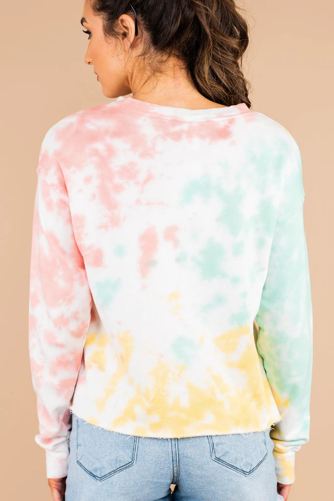 Have Some Fun White Tie Dye Pullover | The Mint Julep Boutique