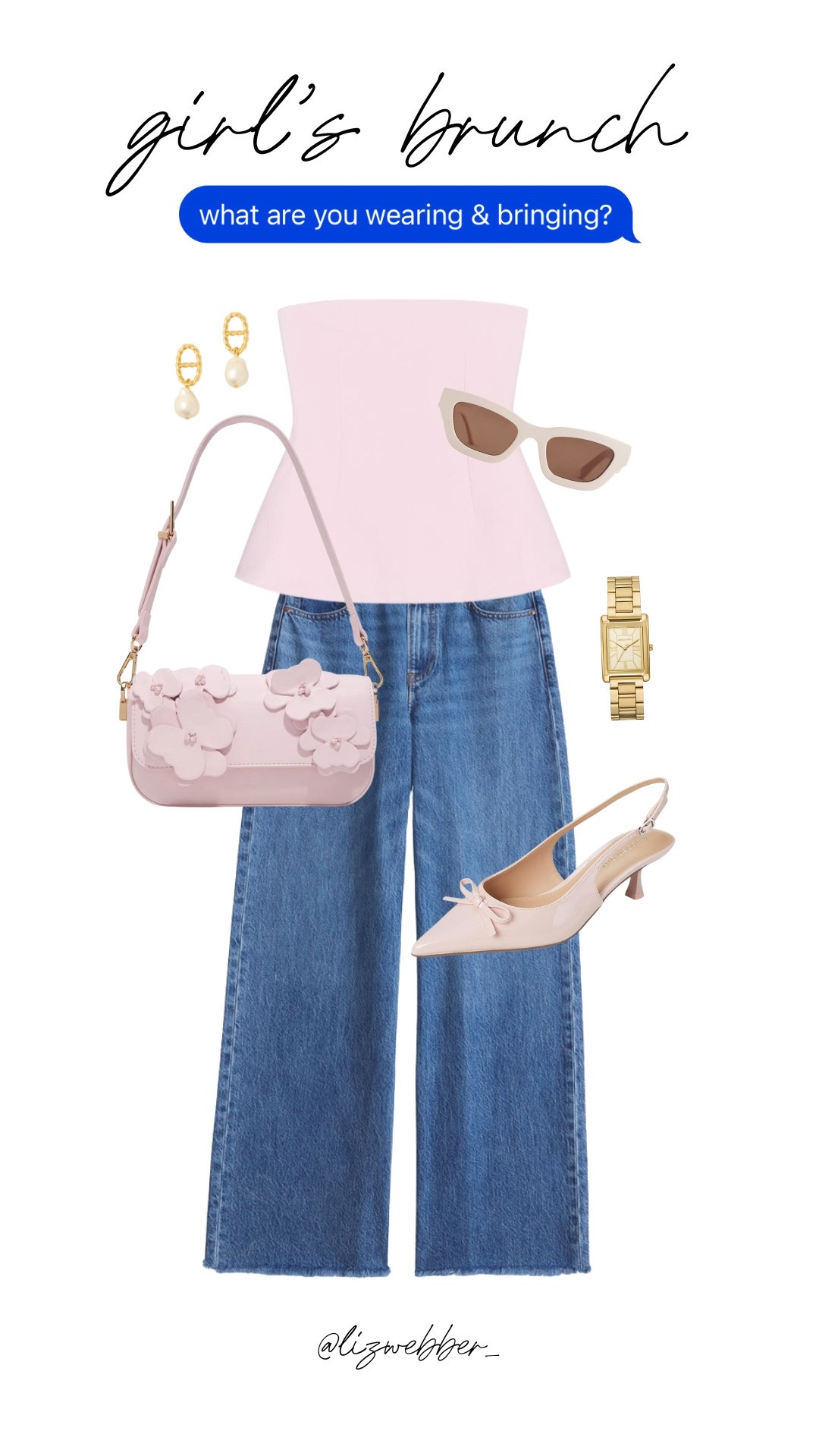 Girls brunch 🤍 chic, pink, sling back heels, purse, jeans, floral

#LTKShoeCrush #LTKSummerEdit #LTKSeasonal