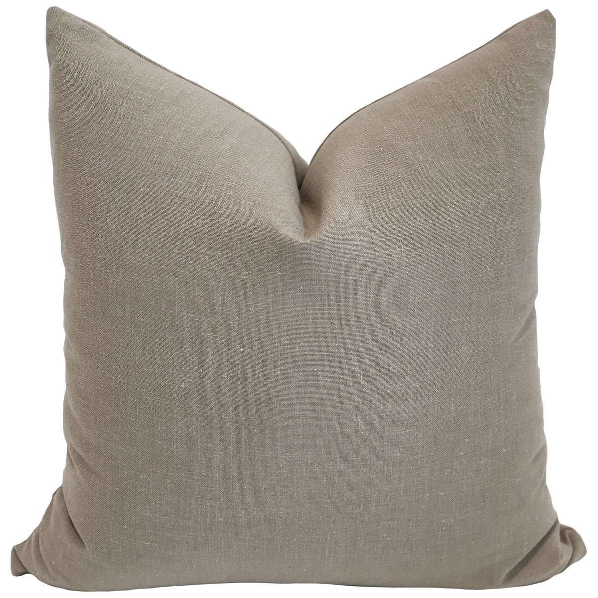 Washed Cotton Taupe Pillow Cover | Hackner Home (US)