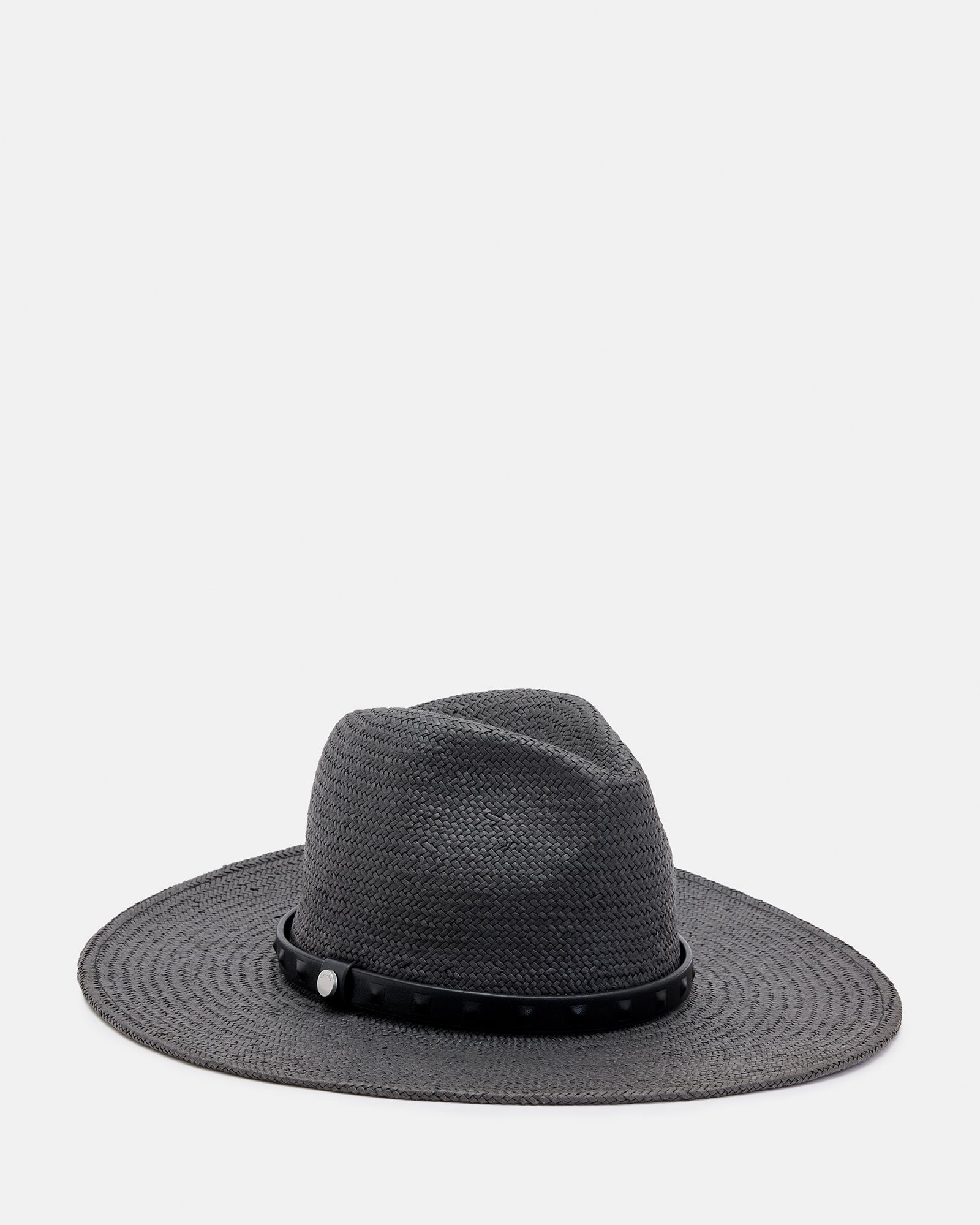 Lara Studded Straw Fedora | AllSaints US