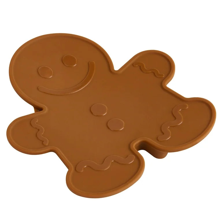 Holiday Time Gingerbread Boy Silicone Spoon Rest, Brown | Walmart (US)