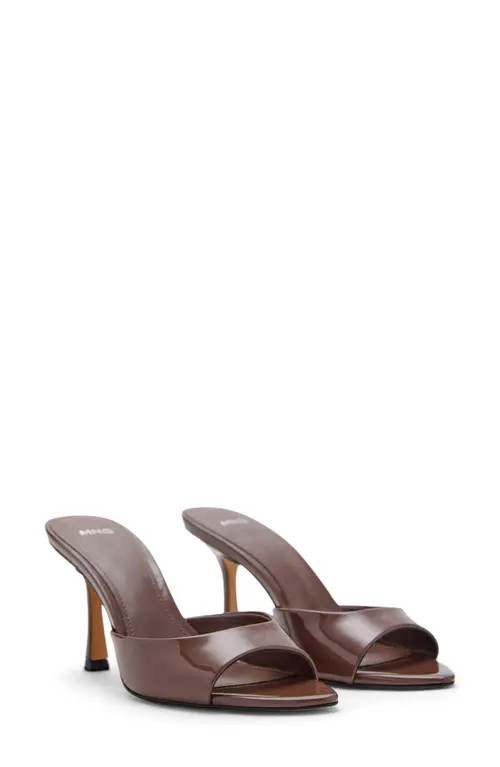MANGO Pointed Toe Slide Sandal in Chocolate at Nordstrom, Size 42 | Nordstrom