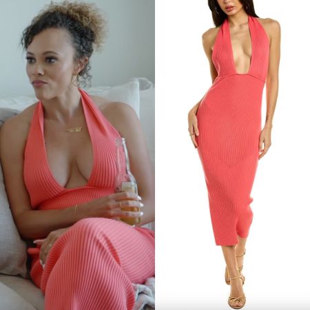 Ashley Darby’s Coral Halter Dress 