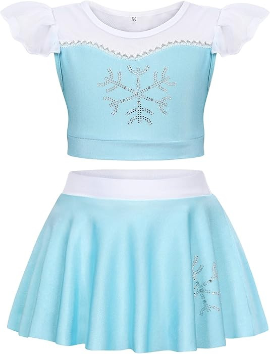 Girls Two Piece Swimsuit Princess Bikini Set Toddle Kids Ruffles Bathing Suit Role Play Swimwear | Amazon (US)
